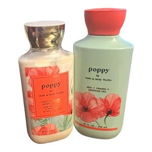 Bath & Body Works Poppy Body Lotion and Shower Gel